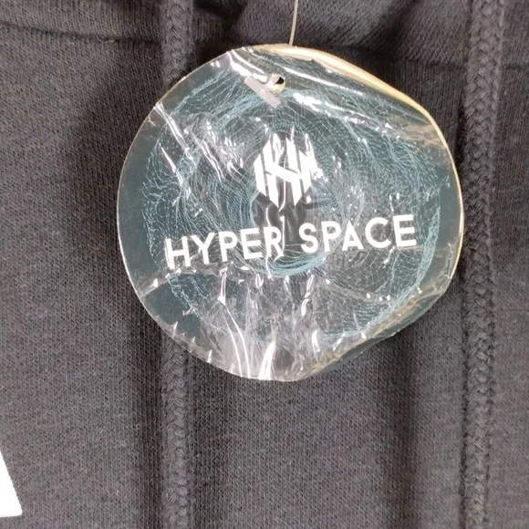 NWT Hyper Space NASA Casual Pullover Cotton Streetwear Black Graphic Hoodie - Picture 4 of 16